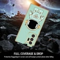 thumbnail image 3 of ZUKKASHAN Compatible with Samsung Galaxy Note 20 Ultra 5G Case with Cute Astronaut Kickstand Design Soft TPU Protective Shockproof Plating Phone Case for Galaxy Note 20 Ultra, 3 of 5