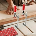 thumbnail image 4 of Portable Clamping Option, Versatile Track Saw Rails Clamp with Non Marring Plastic Pads, 220kg Clamping Force, Ergonomic Wooden Handle, for Guide Rail and MFT Guide Rail System (160x60mm), 4 of 5