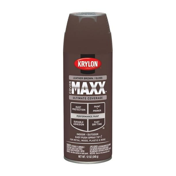 Covermax Paint Primer Gloss Leather Brown 12 oz.