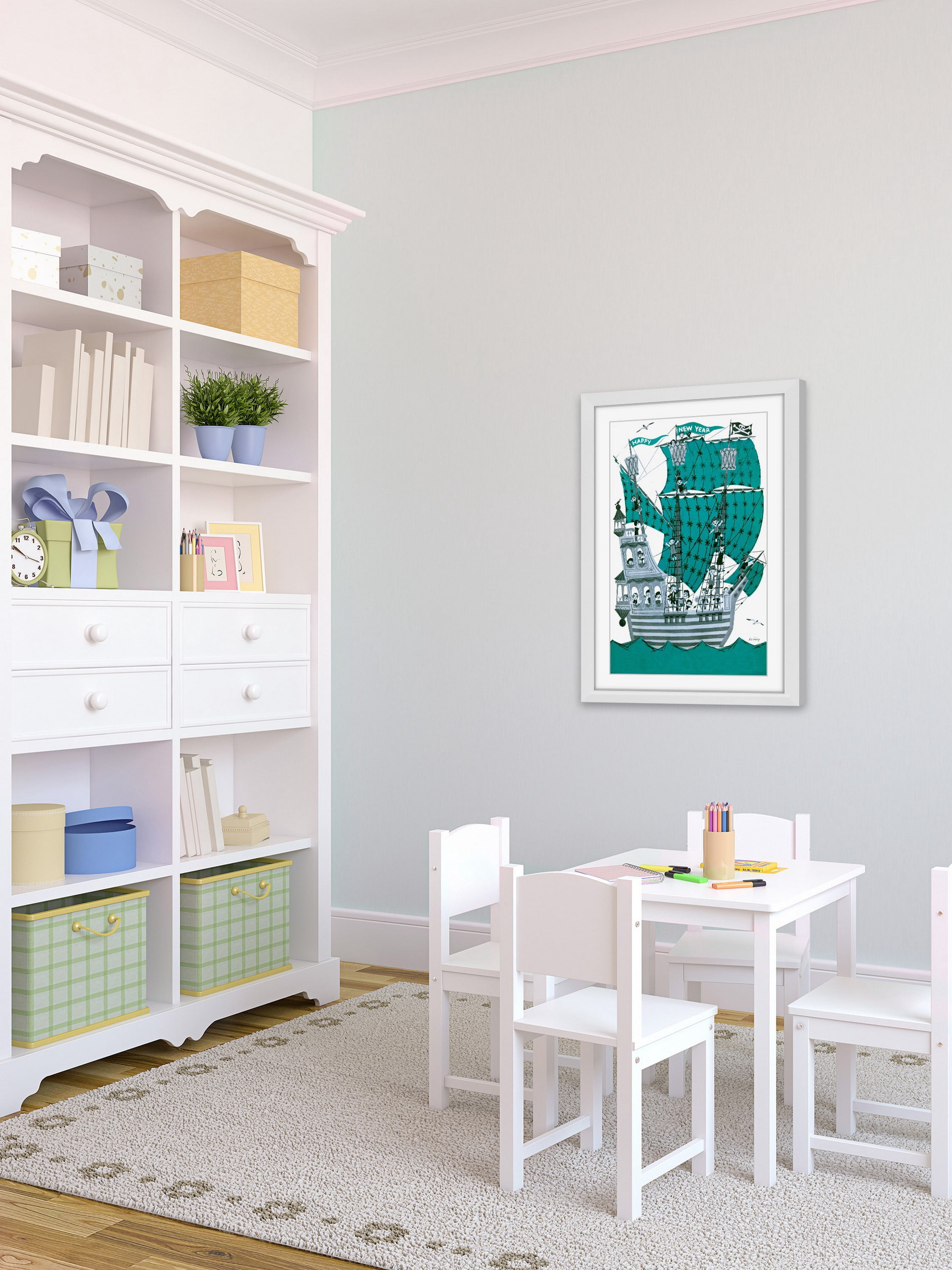 "Green Sails" Framed Painting Art Print