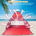 thumbnail image 2 of Imountek Pop up Beach Tent, Instant Camping Tent for 2-3 People, UV Protection, Waterproof, Portable with Storage Bag, Red, 2 of 6