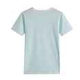 thumbnail image 4 of Camiseta de mujer Blusa informal de manga corta con costuras en bloques de color, Azul cielo, L Noticed AP002400-03, 4 of 5
