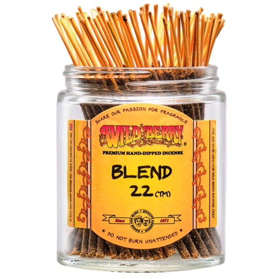 100x Wild Berry Shorties 4" Incense Sticks - Blend 22 - USA Made Hand Dipped Wildberry