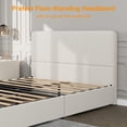 thumbnail image 6 of Queen Bed Frame with Headboard & Storage Drawers, Corduroy Upholstered Platform Bed, No Box Spring Needed, Noise-Free, Easy Assembly, Beige, 6 of 7