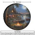 thumbnail image 2 of Heavy Duty Spare Tire Cover 14inch Moonlight Lodge Wheel Protectors Tire Covers Weatherproof Wheel Covers Moonlight Lake Cabin View for Camper Trailer Truck SUV Universal, 2 of 8