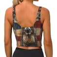 thumbnail image 3 of Lsque American Flag Deer Art Printed Women'S Sports Bra, Compression, Moisture Wicking, High-Impact Sports Bra For Women,Supportive sports bra-Medium, 3 of 9