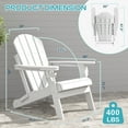 thumbnail image 4 of FODINGHILL Outdoor Folding Adirondack Chair set of 2, HDPE All Weather Patio Chair with Cup Holder for Deck Backyard Garden, White, 4 of 10