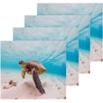 thumbnail image 2 of GZHJMY 12x12Inx4 Sets Reusable Soft Face Towel,Kitchen Hand Towel Bathroom Absorbent Towel,Gym Hotel Spa-Hawaiian Green Sea Turtle, 2 of 7