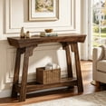 thumbnail image 3 of Fnova 41.3" Farmhouse Console Table, 2-Tier Wooden Entryway Table with Storage, Narrow Sofa Table for Living Room, Foyer, Hallway, 3 of 14