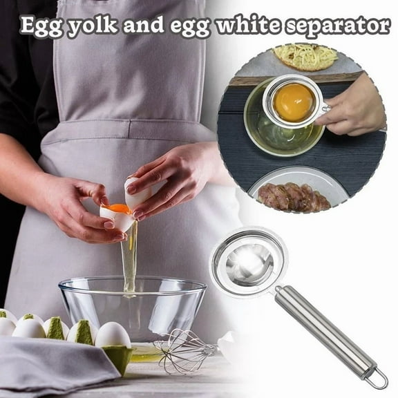 Stainless Steel Egg Separator Egg Yolk And White Separation Tool Easy Efficient-