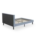 thumbnail image 2 of East West Furniture Fannin Traditional Wood Platform Queen Bed in Denim Blue, 2 of 5