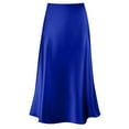 thumbnail image 5 of STAOEDU Womens High Waist Midi Skirt Fishtail Silky Satin Skirt Work Party Pencil Bias Cutting Skirt, 5 of 6