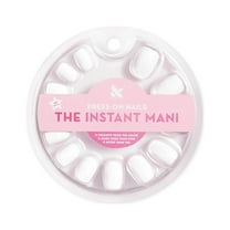 Olive & June Instant Mani Round Extra Short Press-On Nails, HD, White, 42 Count