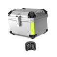 thumbnail image 2 of Estuche de almacenamiento genérico para motocicleta, resistente al agua, fácil de instalar, estuche para maletero trasero de motocicleta para scooters Plata 45L, 2 of 8