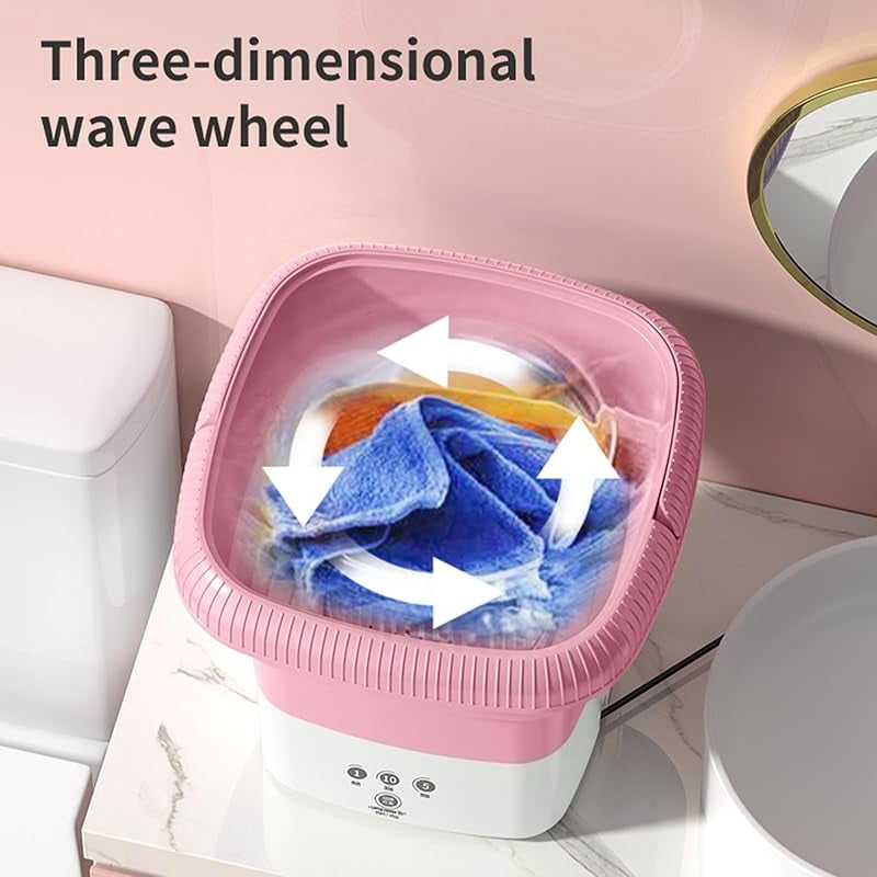 Portable Small Washing Machine,13L Capacity Foldable Mini Washer,Ideal for Baby Clothes, Underwear & Small Items. Perfect for Apartments, Dorms, RVs & Travel (Green)