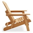 thumbnail image 6 of Oversized Folding Adirondack Chair, Set of 2 Cedar Wood Outdoor Fire Pit Lounge Chairs for Patio, Deck, Lawn, Garden, Partially Pre-Assembled - Natural, 6 of 8