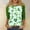 Cyan03, variant on St Patricks Day Shirt Women Plus Size Loose Fit Cute 3/4 Sleeve Shamrock Printed Irish Clover Graphic T-Shirt Crewneck Fashion St Patricks Day Lucky Tunic Tops Blouses Fluorescent Green 2XL