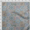 thumbnail image 4 of oneOone Silk Tabby Grayish Blue Fabric Morrocon Tiles Fabric For Sewing Printed Craft Fabric By The Yard 42 Inch Wide, 4 of 4