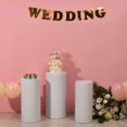 thumbnail image 3 of Vincidern Cylinder Pedestal Stands for Party White 3Pcs Cylinder Tables for Parties Pedestal Display Plinth Pillars for Wedding Birthday Party Art Decor 23.6", 25.5", 27.5", 3 of 15