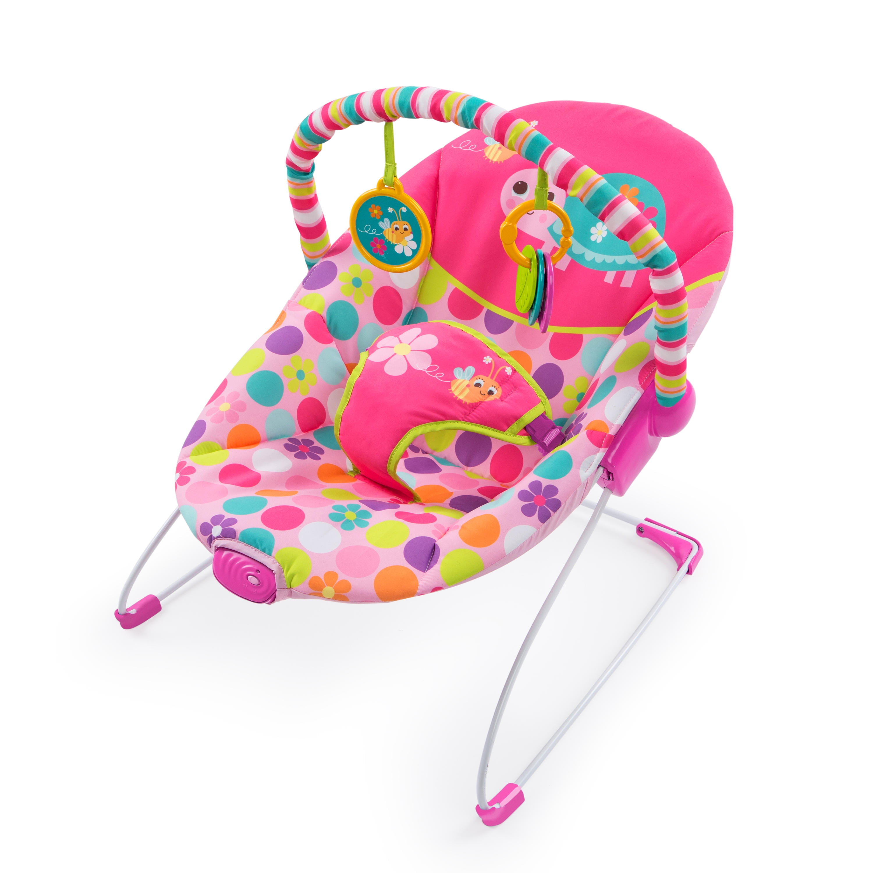 bright starts baby bouncer pink