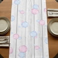 thumbnail image 5 of Table Runners 72 Inches Long Dress Scarves, Grey Yak Farmhouse Kitchen/Dining Table Runner, Coffee Tablerunners, Pink Blue Bubbles Bathtub Vintage Wooden 18x72 Inch, 5 of 9