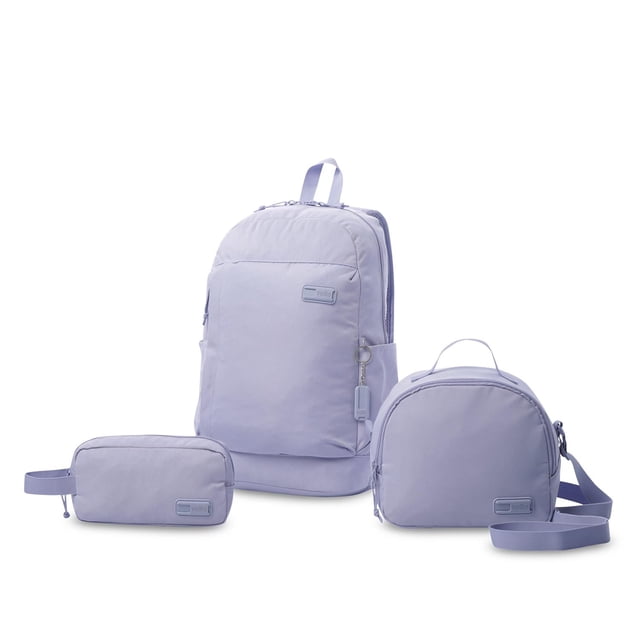 TOTTO Mochila Grande Porta Laptop 14 con Bolsillo para Botella | Escuela - Oficina - Viaje | 20 L KI purpura G