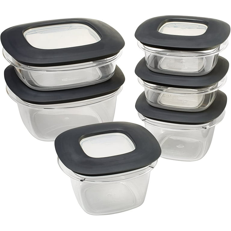 Rubbermaid Premier Food Storage Container Set (12 Pieces), Grey