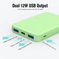 thumbnail image 7 of SIXTHGU Mini Power Bank,Portable Charger 5000mAh External Battery Pack Dual Output Port,for iPhone,Samsung Galaxy(Green), 7 of 7