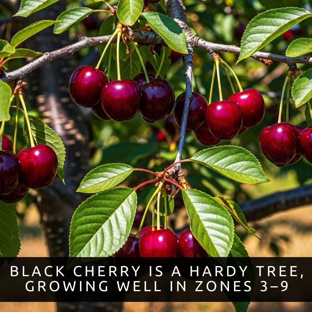 CZ Grain, Black Cherry Fruit Tree Seedling, 15-17 inch, Red and