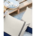 thumbnail image 3 of Outdoor Throw Pillow Cover Navy Blue White Color Block Patchwork Waterproof Cushion Covers 2 Pack Modern Geometric Art Pillow Cases Home Decoration for Patio Garden Couch Sofa, 3 of 7