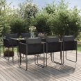 thumbnail image 1 of vidaXL 7 Piece Garden Dining Set Black, 1 of 5