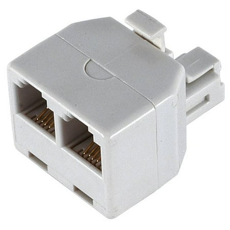 Ge Jack - GE 76191 Duplex Wall Jack Adapter, White