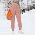 thumbnail image 5 of QATAINLAV Plus Size Joggers Pants for Women Fleece Lined Thermal Workout Pants Casual Drawstring High Waisted Cinch Bottom Sweatpants with Pockets Pink XXXL Sales for Today, 5 of 8