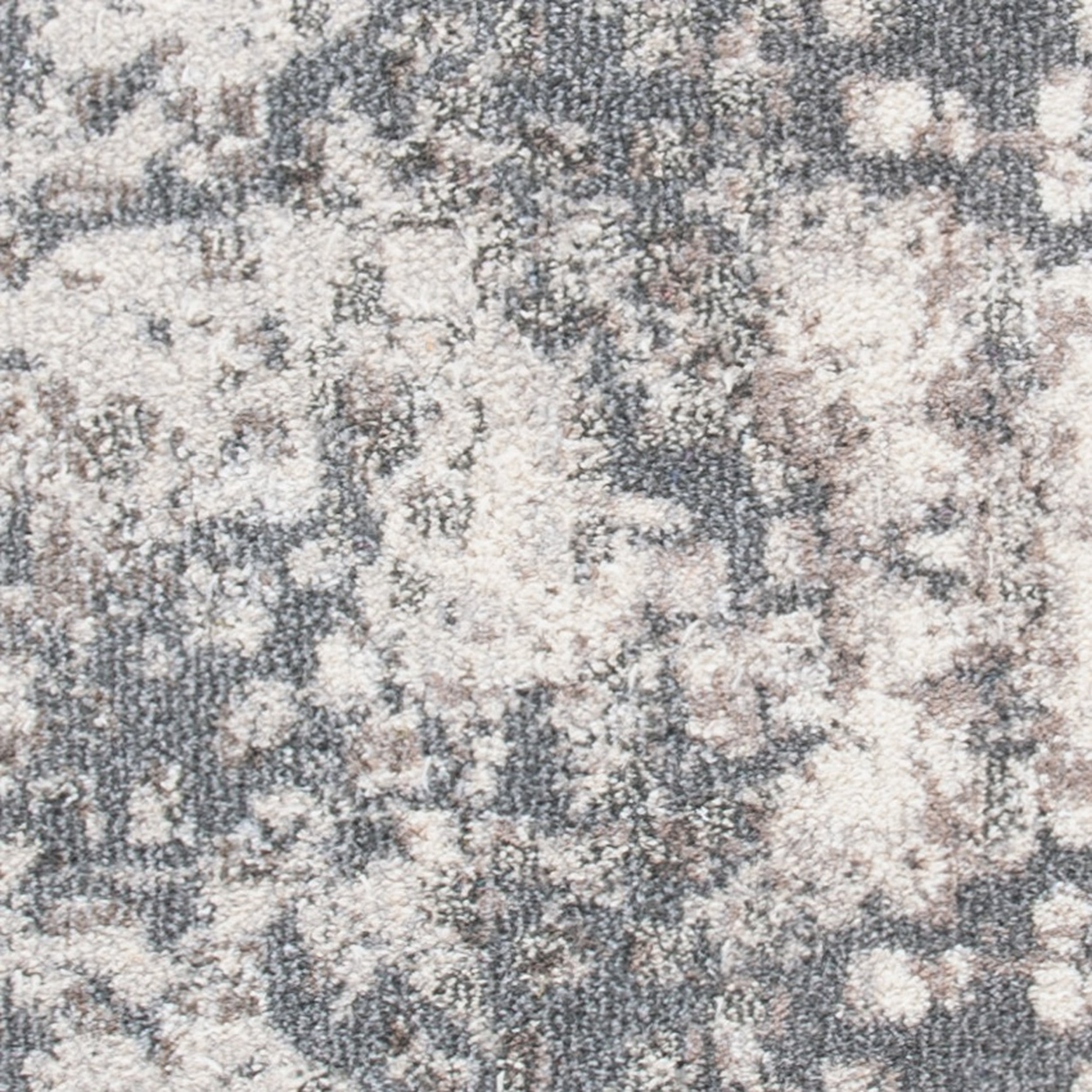 SAFAVIEH Madison Candelario Abstract Polka Dots Runner Rug, Grey/Beige, 2' x 8'