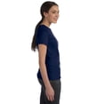 thumbnail image 3 of Hanes SL04 Womens Nano-T T-Shirt Size Small, Navy Blue, 3 of 6