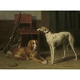 thumbnail image 2 of Conradijn Cunaeus 14x11 Black Ornate Wood Framed Double Matted Museum Art Print Titled: Hunting Companions (1860), 2 of 5