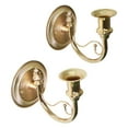 thumbnail image 5 of Kuntesetty 2 Pieces Candle Sconces for Sticks Candles Candle Rack Rustic Candlestick Holder Gold, 5 of 9