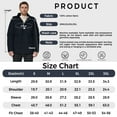 thumbnail image 6 of WenVen Men's Winter Coat Hooded Puffer Jacket Insulated Windproof Puffer Jacket Navy XL, 6 of 9