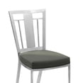 thumbnail image 6 of Armen Living Cleo Upholstered Modern Faux Leather & Steel Dining Chair in Gray, 6 of 8