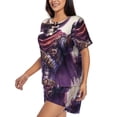 thumbnail image 2 of Lsque Cool Skull Cowboy Women's Short-Sleeved Pajama Set - 2 Piece Soft and Lightweight Sleepwear Set-3X-Large, 2 of 9
