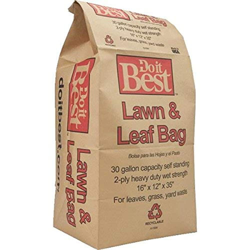 50 Piece BAG 16 x 12 x 35 in 50 lbs Kraft Paper Lawn & Leaf Bag Wet-Strength