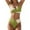 Green, variant on uvwlwu Women's Two-Tone Ribbed Wrap Bikini Set Crisscross Cutout Top and High Waist Bottom Bathing Suit,S