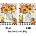 thumbnail image 5 of Fall House Flags Double Sided Thanksgiving Flag Harvest Pumpkin Yard Decorations Happy Autumn Garden Flags 28 x 40 Inch Large Thanksgiving House Flags with 2 Grommets, 5 of 6