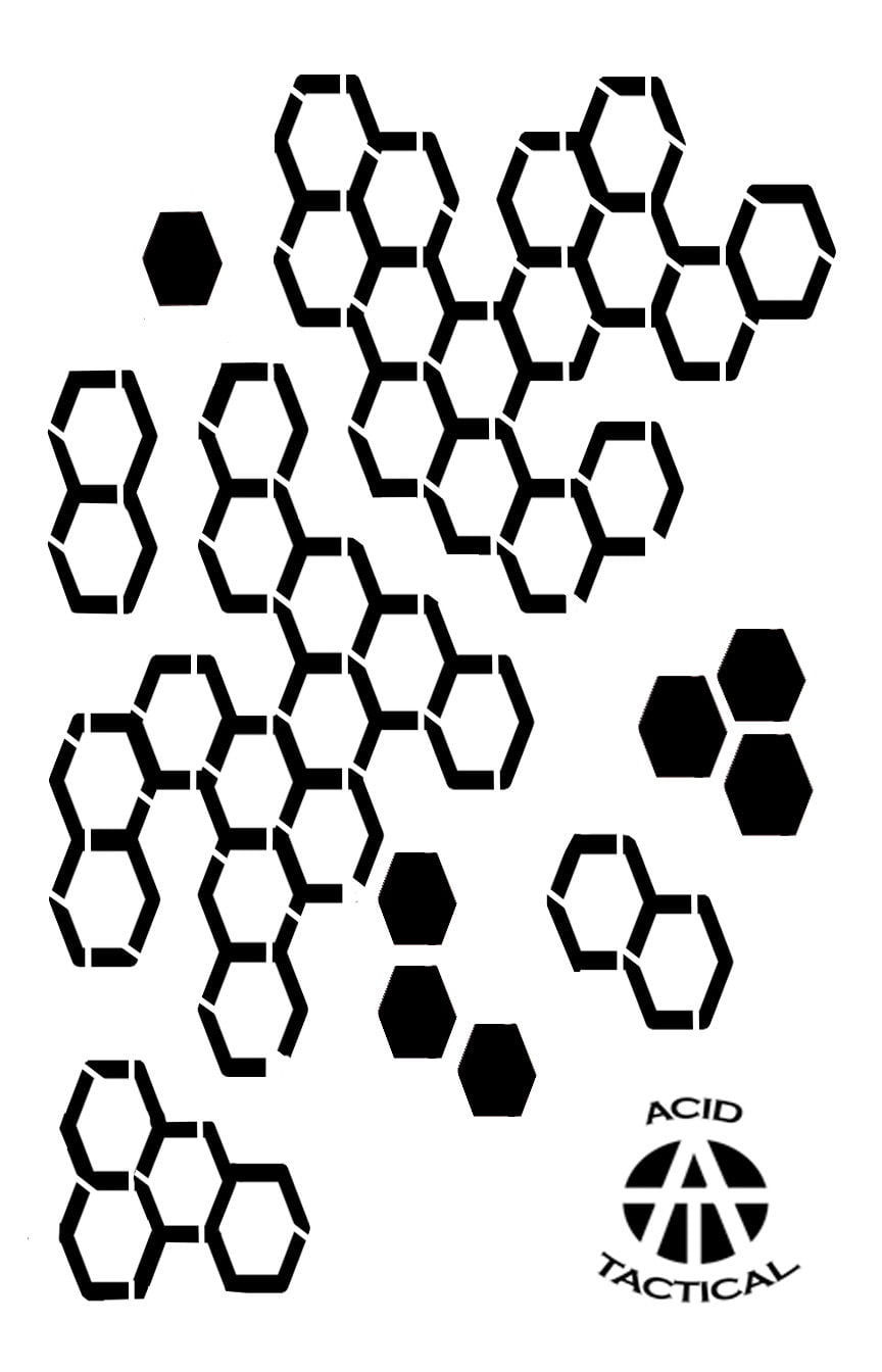 3pack vinyl airbrush camo stencils 14 10 mil cracked earth hexacam digital walmart com