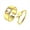 Gold, variant on 2pcs Raccoon Promise Ring for Couples - Raccoon Jewelry Matching Ring Alternative Engagement Ring Band Sets 316L Stainless Steel Adjustable Open Ring