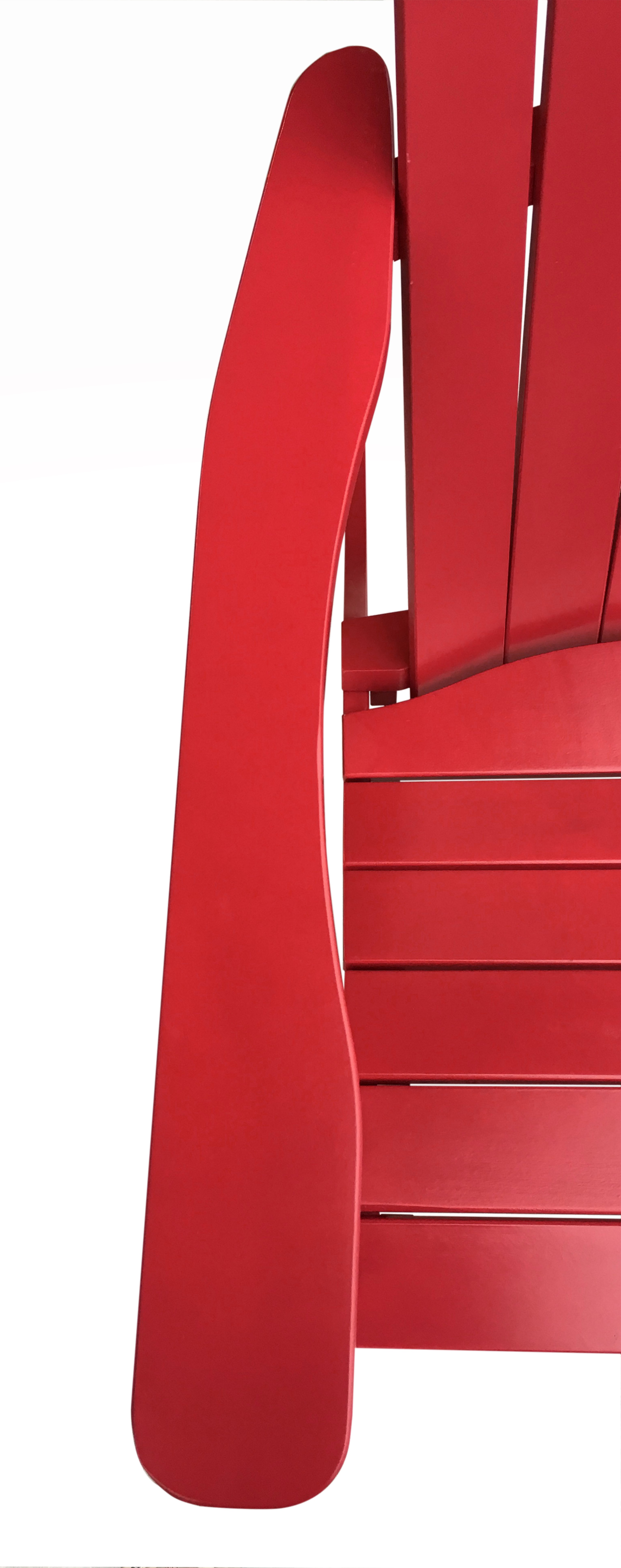 Mainstays Wood Outdoor Adirondack Chair, Red Color - image 3 of 8