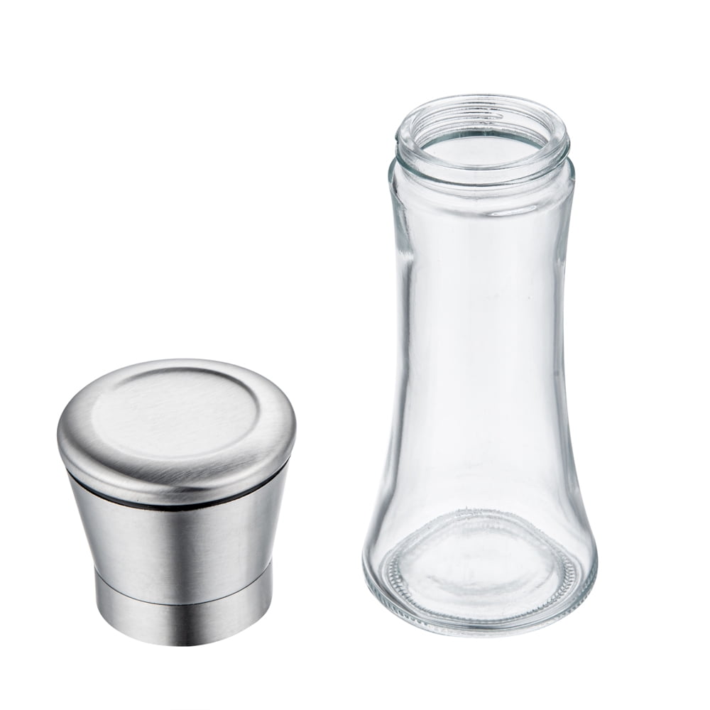 Vetri 6 oz Glass Salt / Pepper Grinder - 1 3/4 inch x 1 3/4 inch x 5 3/4 inch - 1 Count Box, Clear