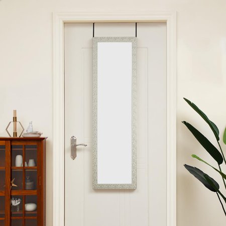 Mosaic Style Over The Door Mirror Cream 42 X 14 By Naomi Home
