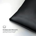 thumbnail image 3 of TAFTS Bamboo Pillowcases, 2-Pack, Queen Size - 100% Pure Bamboo Viscose Pillow Case - 400TC Bamboo Pillowcases -Silk Feel, Cooling, Anti-Static (Midnight Black), 3 of 5