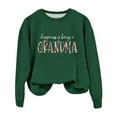 thumbnail image 2 of Sweaters For Women Crewneck No Hood Pullover Sweatshirt Happiness Is Being A Grandma Graphic Fall Top L Womens Sweaters, 2 of 3